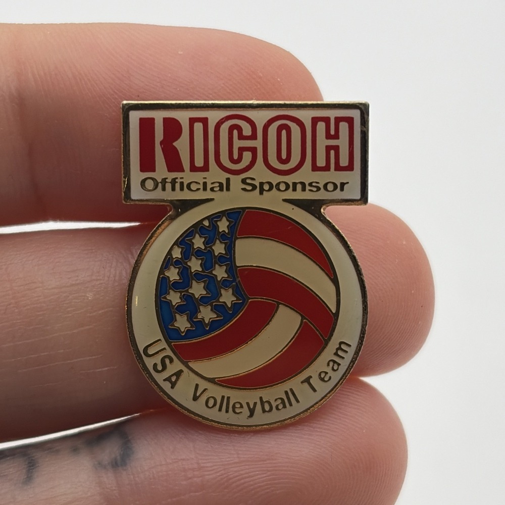 USA Volleyball Team RICOH Official‎ Sponsor Olympics Lapel Hat Pin